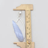 Blue Lace Agate Silver Pendants