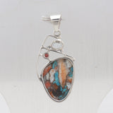 Turquoise Spiny Oyster Silver Pendants