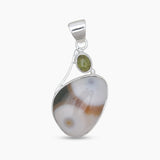 925 Sterling Silver Ocean Jasper Pendants