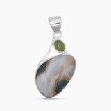 925 Sterling Silver Ocean Jasper Pendants