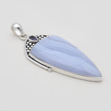 Blue Lace Agate Silver Pendants