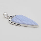 Blue Lace Agate Silver Pendants