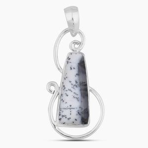 Dendritic Opal Silver Pendants