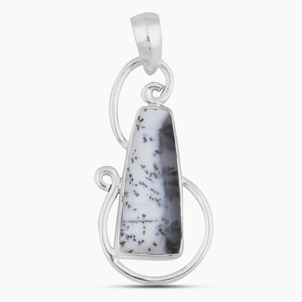 Dendritic Opal Silver Pendants