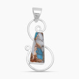 Turquoise Spiny Oyster Silver Pendants