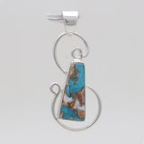 Turquoise Spiny Oyster Silver Pendants