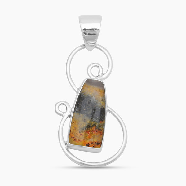 Mustard Jasper Silver Pendants