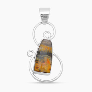 Mustard Jasper Silver Pendants