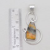 Mustard Jasper Silver Pendants
