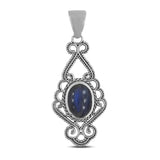 Blue Kyanite Gemstone Silver Pendant