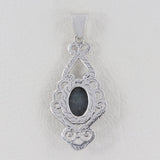 Blue Kyanite Gemstone Silver Pendant