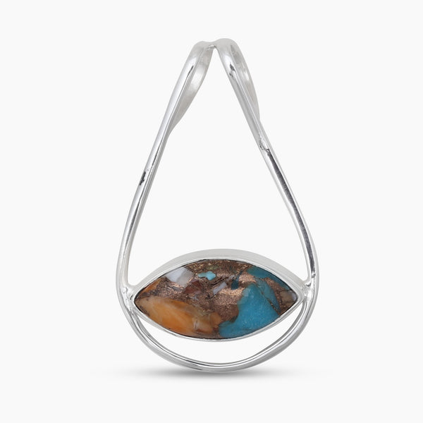 Turquoise Spiny Oyster Silver Designer Pendants