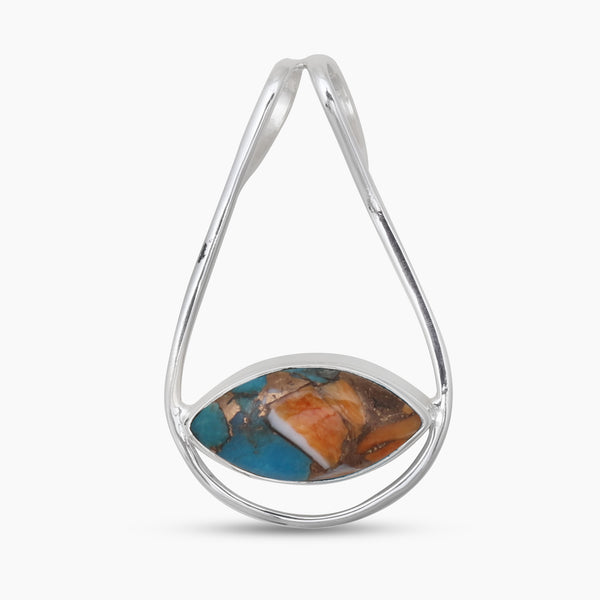 Turquoise Spiny Oyster Silver Designer Pendants