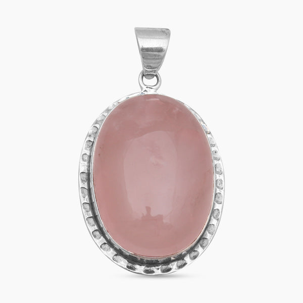 Rose Quartz Silver Pendants