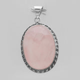 Rose Quartz Silver Pendants
