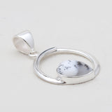 Rainbow Moonstone Circle Design Pendants