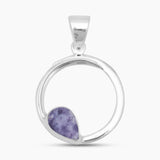 Rainbow Moonstone Circle Design Pendants
