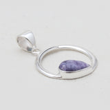 Rainbow Moonstone Circle Design Pendants