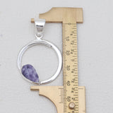 Rainbow Moonstone Circle Design Pendants