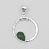 Rainbow Moonstone Circle Design Pendants