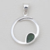 Rainbow Moonstone Circle Design Pendants