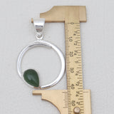 Rainbow Moonstone Circle Design Pendants
