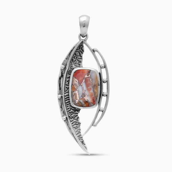 Copper Spiny Orange Oyster Silver Pendants