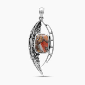 Copper Spiny Orange Oyster Silver Pendants