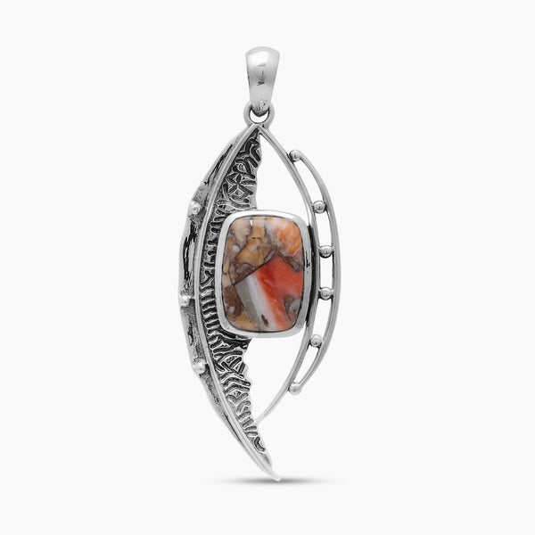 Copper Spiny Orange Oyster Silver Pendants