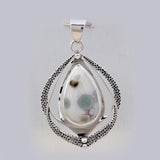925 Sterling Silver Ocean Jasper Pendants