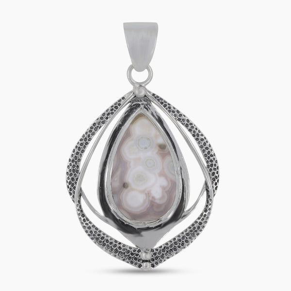 925 Sterling Silver Ocean Jasper Pendants