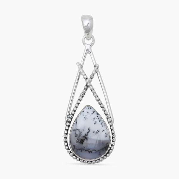 925 Silver Dendritic Opal Pendants
