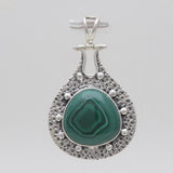 Malachite Silver Pendants