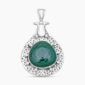 Malachite Silver Pendants