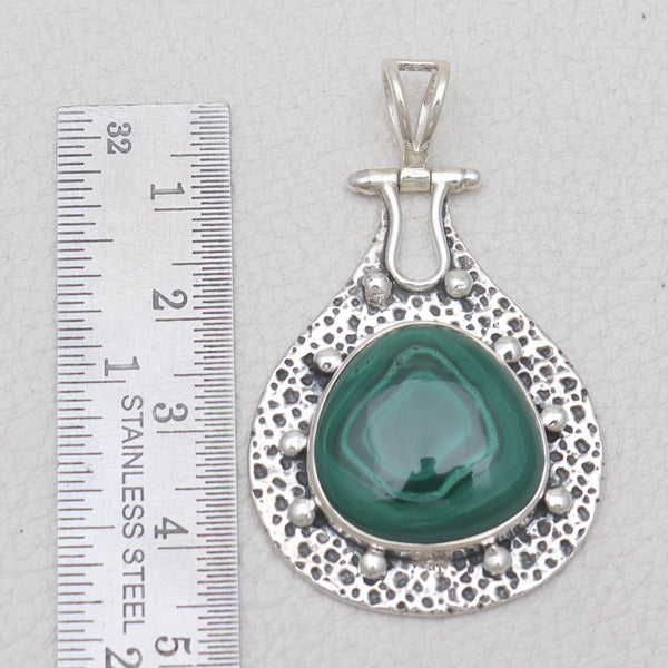 Malachite Silver Pendants