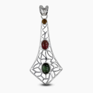 925 Sterling Silver Tourmaline Pendants
