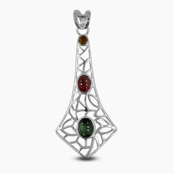 925 Sterling Silver Tourmaline Pendants