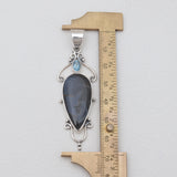 Blue Opal & Iolite Silver Pendants