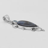 Blue Opal & Iolite Silver Pendants