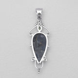 Blue Opal & Iolite Silver Pendants
