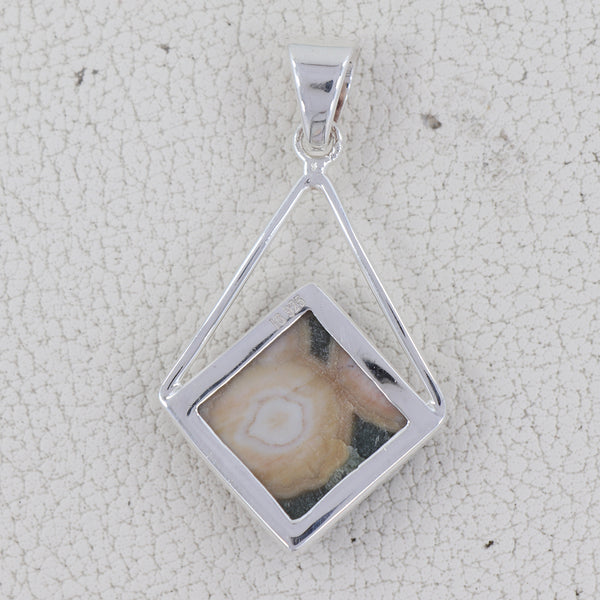 925 Sterling Silver Ocean Jasper Pendants