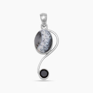 925 Sterling Silver Dendritic Opal Pendants