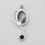 925 Sterling Silver Dendritic Opal Pendants