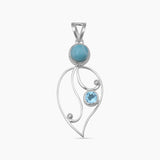 Larimar & Blue Topaz Silver Pendants