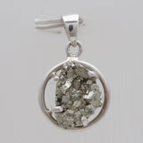 925 Sterling Silver Pyrite Druzy Pendants