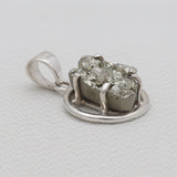 925 Sterling Silver Pyrite Druzy Pendants