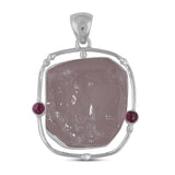 925 Starling Silver Rose Quartz Pendant