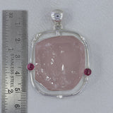 925 Starling Silver Rose Quartz Pendant