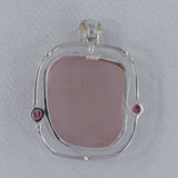 925 Starling Silver Rose Quartz Pendant