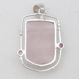 925 Sterling Silver Amethyst Druse Pendants